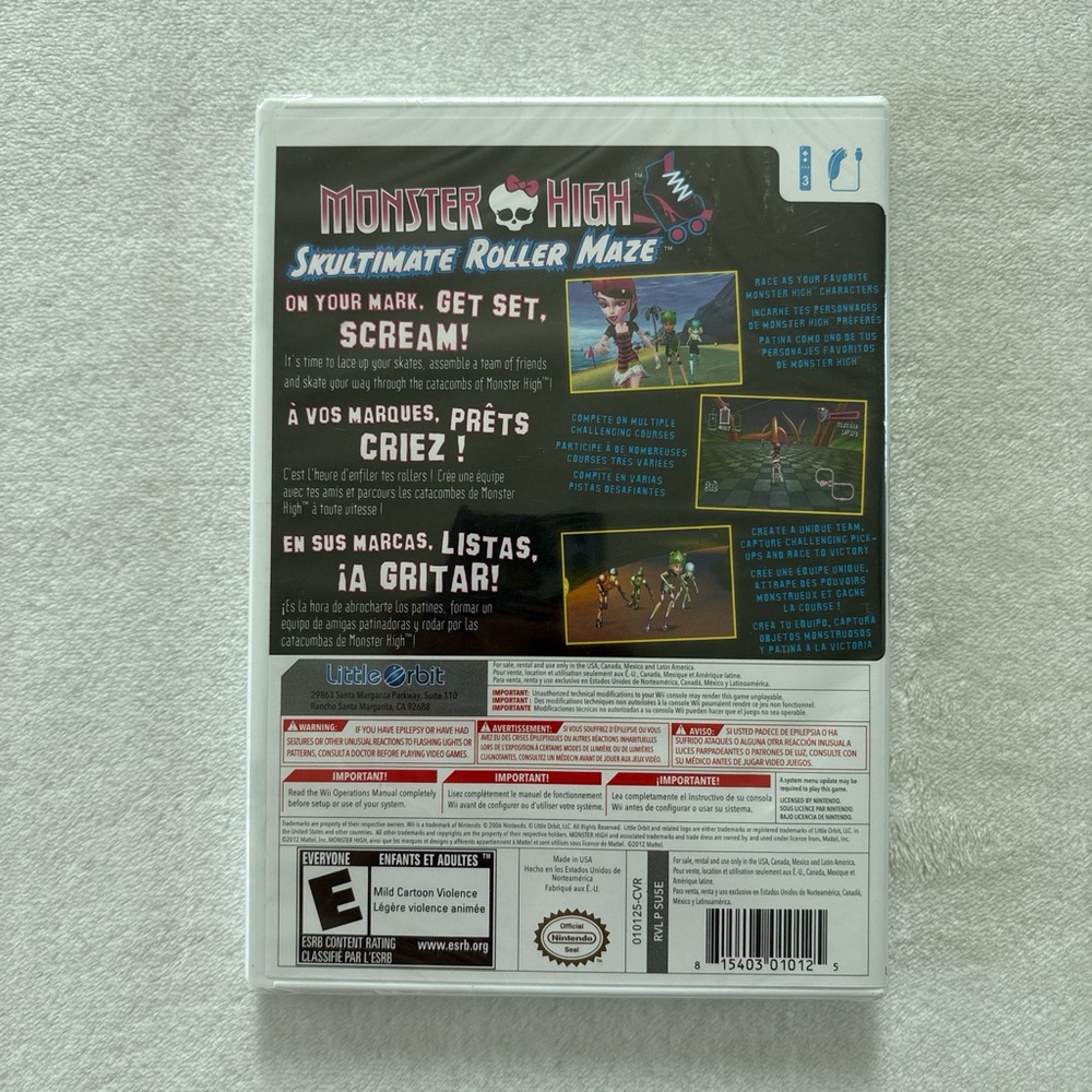 SEALED WII Monster High Skulltimate Roller Maze Video Game - Picture 2 of 3